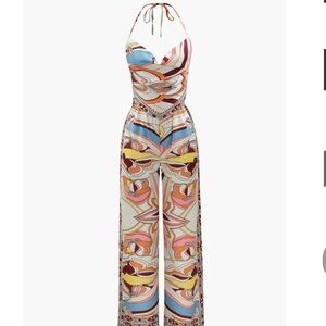 Multicolor Halter and Pant Set